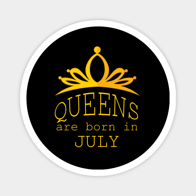 queens are born in july gift Magnet by yassinstore